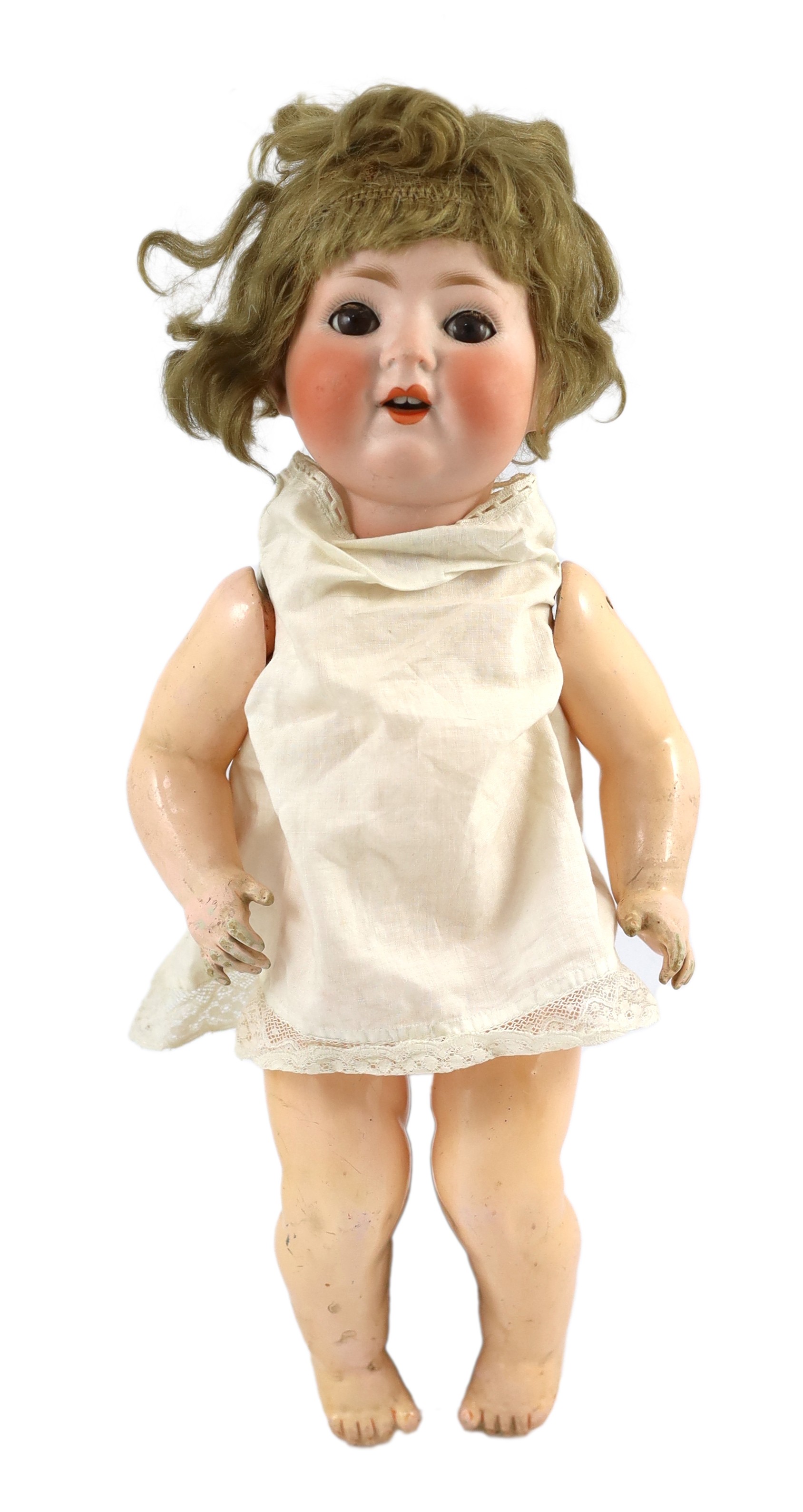 A C.M. Bergmann bisque doll, German, circa 1916, 17in.